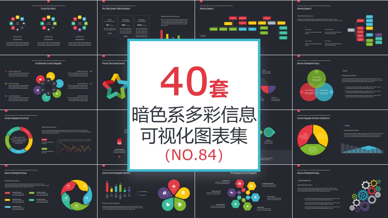40套暗色系多彩信息可视化PPT图表.jpg
